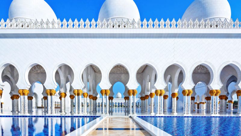 Sheikh Zayed Grand Mosque, Abu Dhabi, United Arab Emirates, UAE, Islamic, Spiritual, Wallpaper
