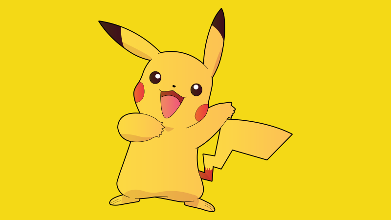 Pikachu, Cartoon, Pokemon, 5K, 8K, Yellow, Wallpaper