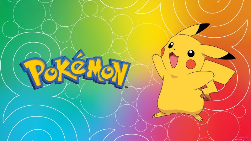 Pokemon, Pikachu, Colorful background, Wallpaper