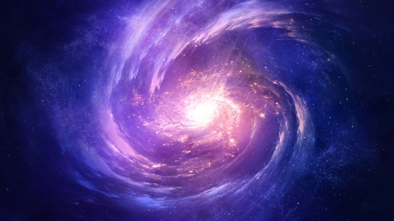 Spiral, Nebula, Galaxy, Purple, Outer space, Infinity, Wallpaper