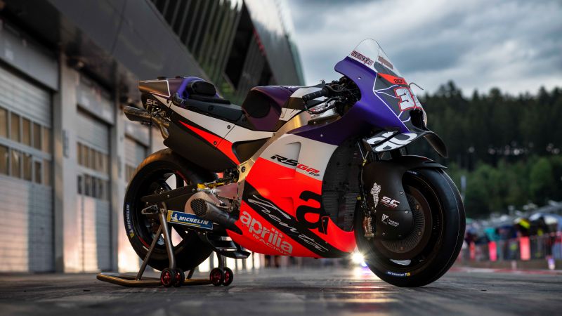 Aprilia RS-GP, 8K, MotoGP bikes, Race bikes, 5K, 2023, Wallpaper