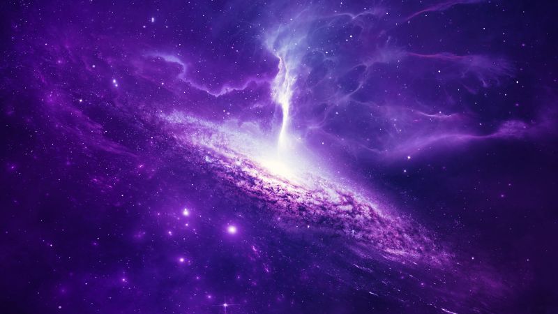 Universe, Spiral, Nebula, Galaxy, Purple, Outer space, Infinity, Wallpaper