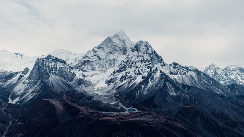 Mount Everest, Mountain Peak, Himalayas, Nepal, Summit, Scenery, 5K, Wallpaper
