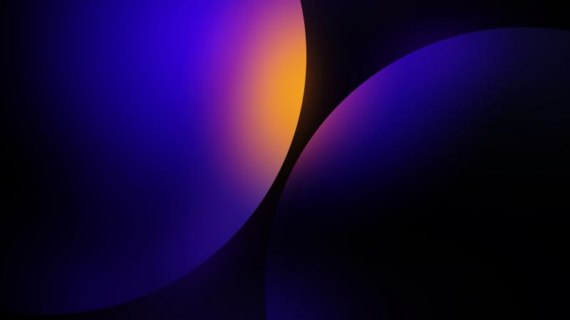 Gradient background, Sphere, Dark background, Blue, 5K, 8K, Wallpaper