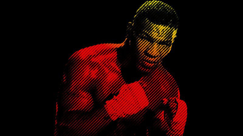 Mike Tyson, Iron Mike, American, Boxer, Athlete, Black background, Boxing, Wallpaper
