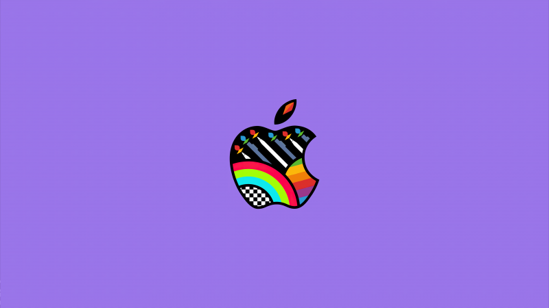 Apple logo purple 