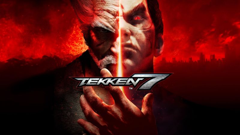 Tekken 7, Heihachi Mishima, Kazuya Mishima, Red, PC Games, PlayStation 4, Xbox One, Wallpaper
