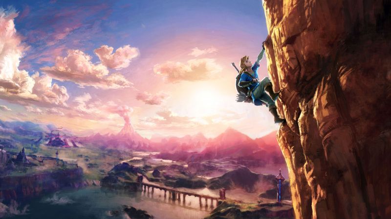Link, The Legend of Zelda: Breath of the Wild, Nintendo Switch, Hyrule, 5K, 8K, Wallpaper