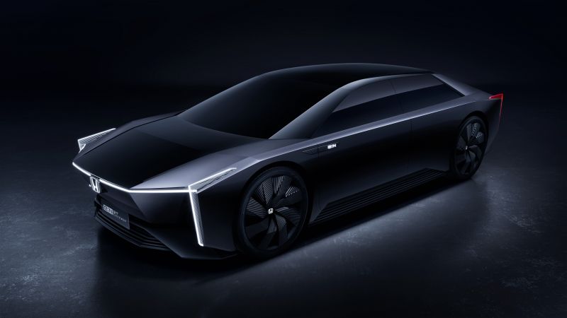 Honda eN GT, Concept cars, Electric cars, Dark background, 2023, Wallpaper
