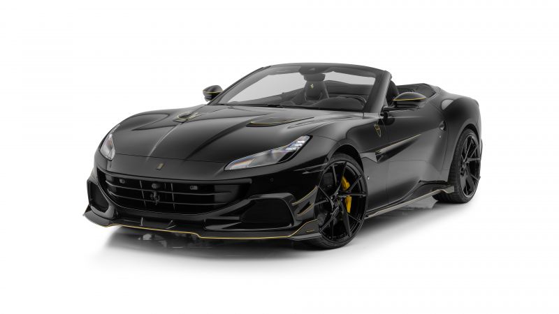 Ferrari Portofino M, Mansory, 2023, 5K, 8K, Black cars, Wallpaper
