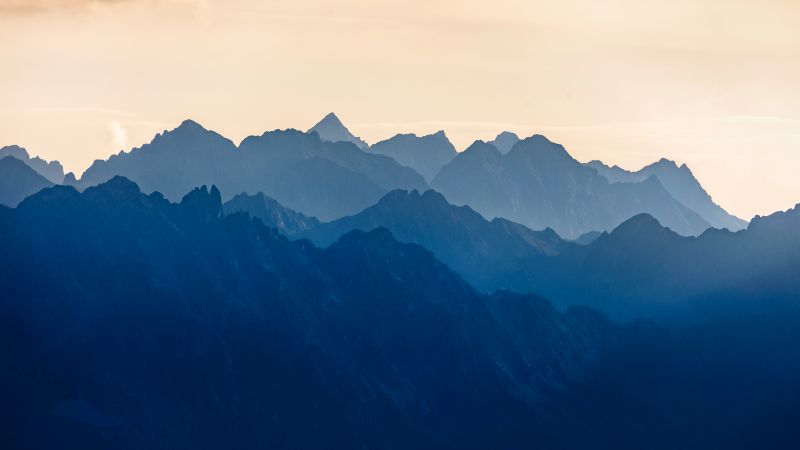 Col de la Madeleine, Mountain pass, Alps, France, 5K, Layers, Wallpaper
