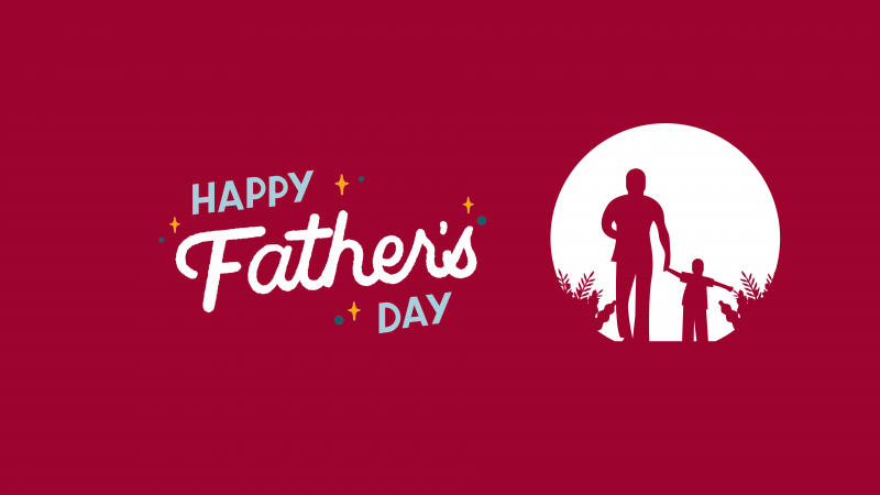 Happy Fathers Day, Red background, 5K, 8K, Wallpaper