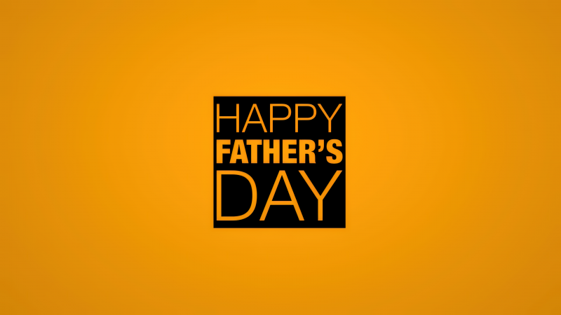 Happy Fathers Day, Yellow background, Wallpaper
