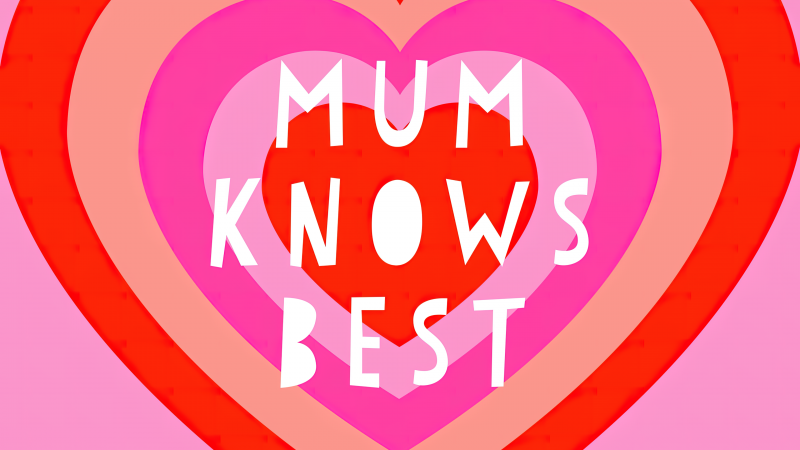 Mom Knows Best, Pink background, Heart Background, Mother's Day, Wallpaper