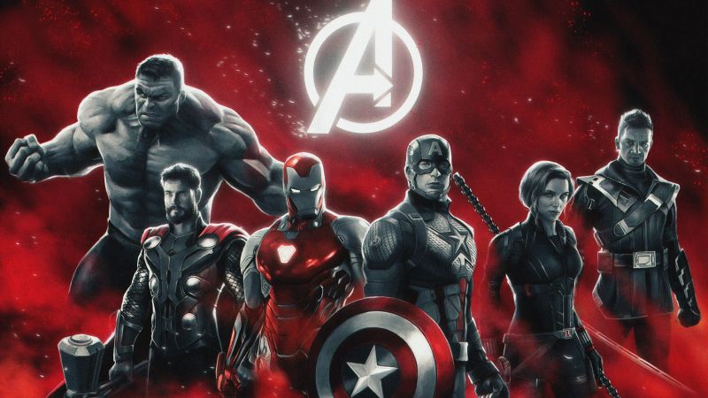 Avengers, Hulk, Thor, Iron Man, Captain America, Black Widow, Hawkeye, Marvel Superheroes, Wallpaper