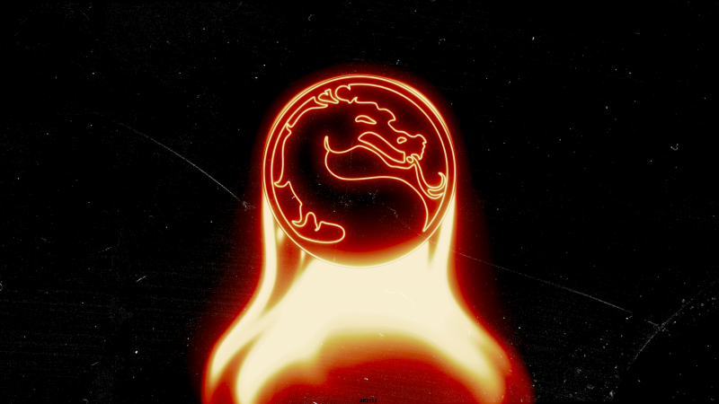 Mortal Kombat, Logo, Dark background, Fire, Wallpaper