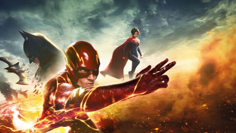 The Flash, 8K, Barry Allen, Supergirl, Batman, 2023 Movies, 5K, DC Comics, Wallpaper