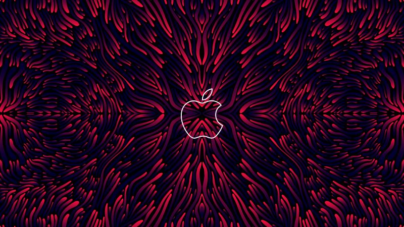 Apple logo, Abstract background, 5K, 8K, Wallpaper