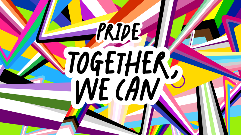 Together we can, LGBTQ, Microsoft Pride, Colorful background, 5K, 8K