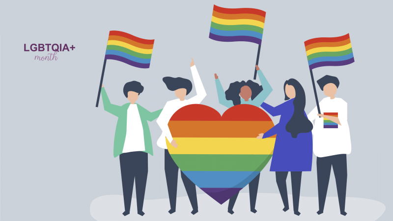 LGBTQ, Pride flag, Rainbow heart, 5K, Wallpaper