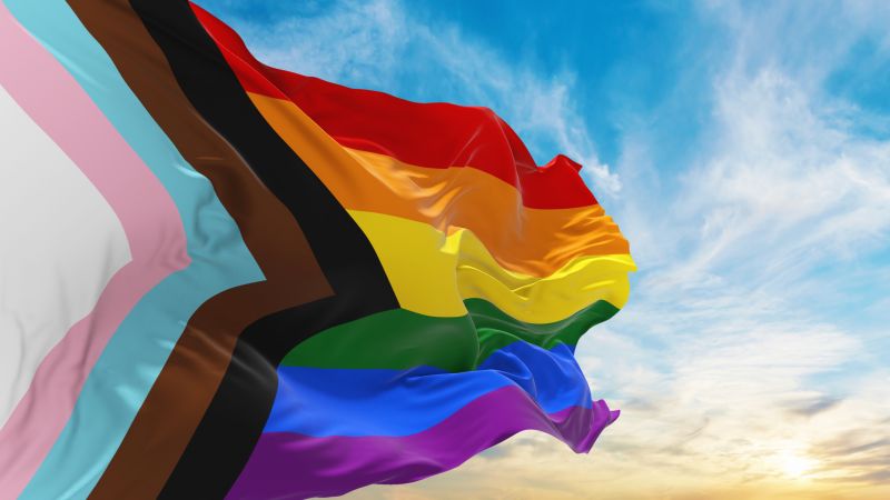 Pride flag, Sunrise, LGBTQ, Panorama, Wallpaper