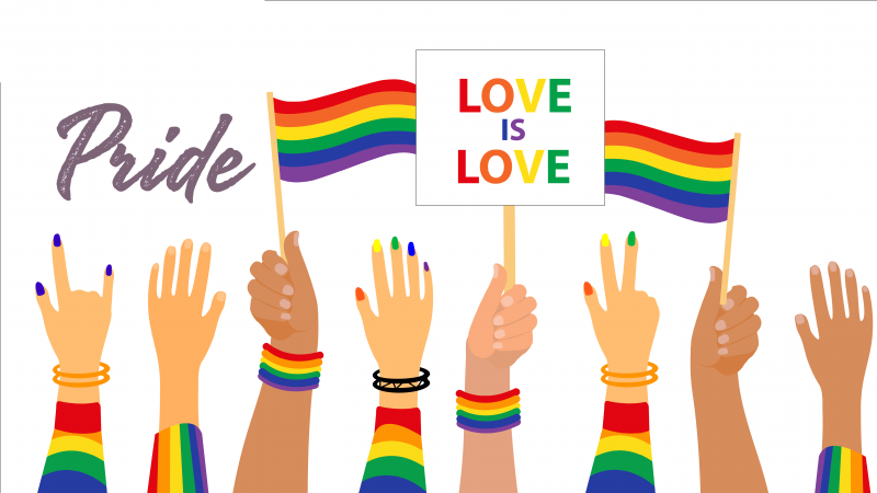 LGBTQ, Love Is Love, Pride flag, Rainbow, 5K, Wallpaper
