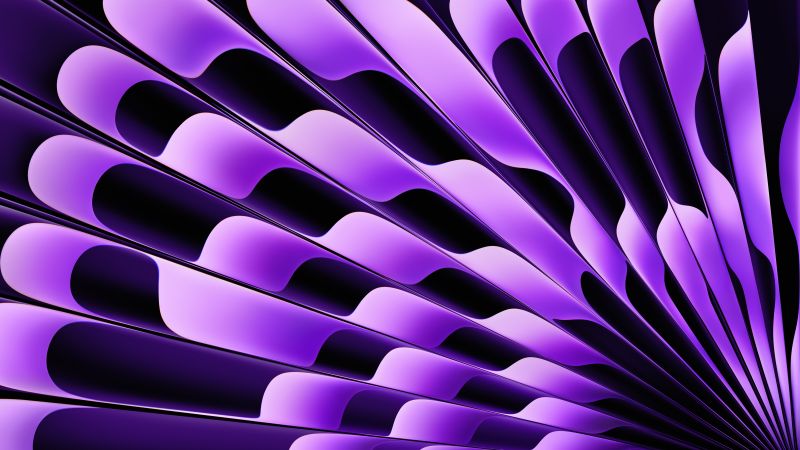 macOS Sonoma, Purple aesthetic, MacBook Air 2023, Stock, Abstract background, 5K, Wallpaper