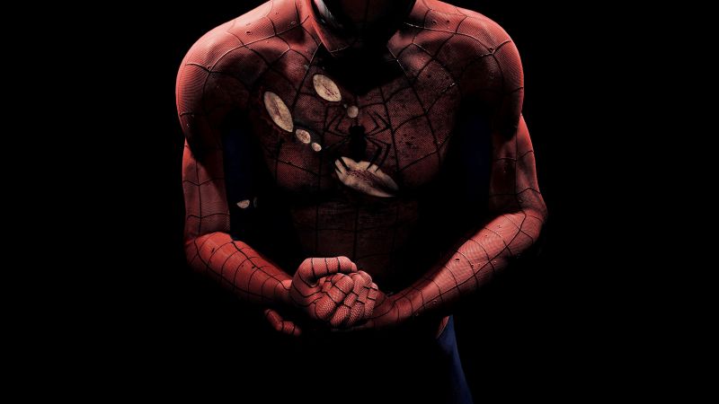 Spider-Man, Marvel Superheroes, Black background, Spiderman, Wallpaper