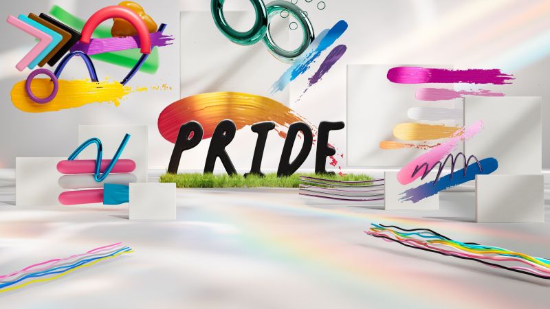 Microsoft Pride, Brushstroke, LGBTQ, Wallpaper