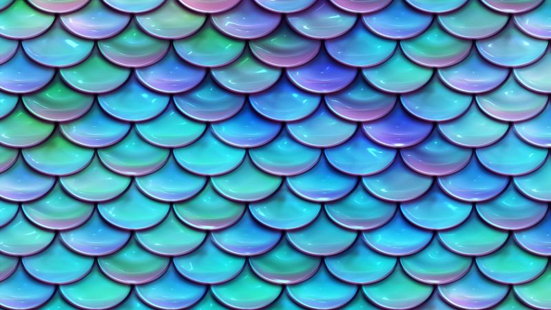 Mermaid scales, Pattern, Mermaid tail pattern, Holographic, Wallpaper