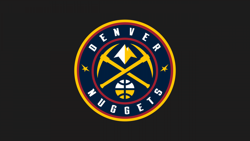 Denver Nuggets, 5K, Logo, Basketball team, Dark background