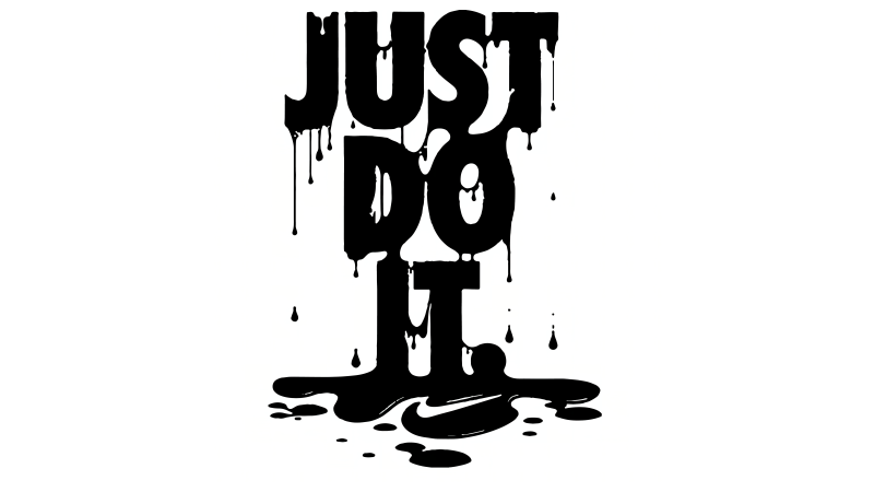 Just Do It, Drippy, 8K, White background, Nike, Wallpaper