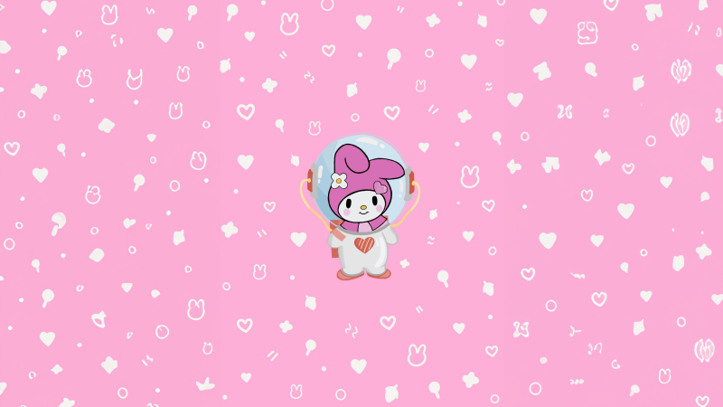 My Melody, 5K, Pink background, Sanrio, Wallpaper