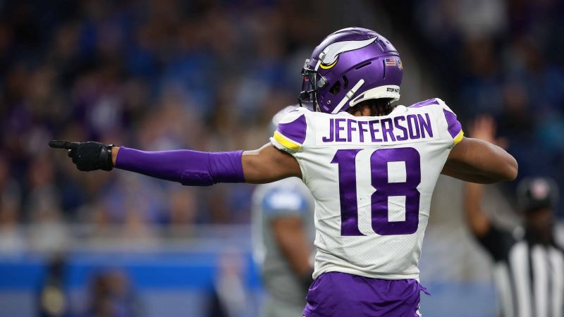 Justin Jefferson, Wide receiver, Minnesota Vikings, American football player, 5K, Wallpaper