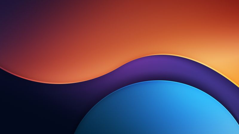 Abstract background, Orange, Blue, 5K, Wallpaper