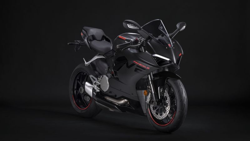 Ducati Panigale V2, 2024, Superbikes, Black bikes, Dark background, 8K, 5K, Wallpaper