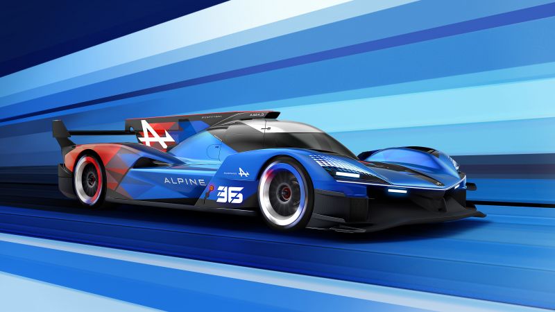 Alpine A424_β, Le Mans Hypercar, Prototype, 2024, 5K, Blue, Wallpaper