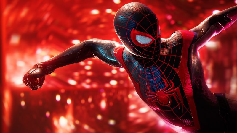 Marvel's Spider-Man Remastered, Screenshot, Red, Spiderman, Wallpaper