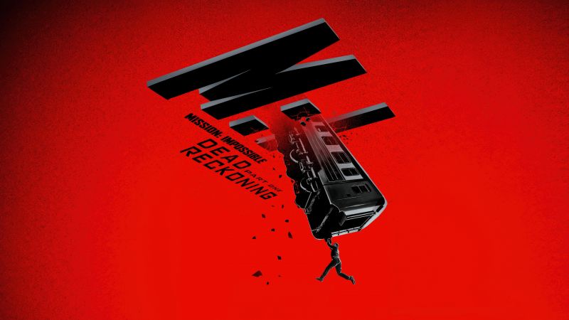 Mission: Impossible - Dead Reckoning Part One, 5K, 2023 Movies, Red background, Wallpaper