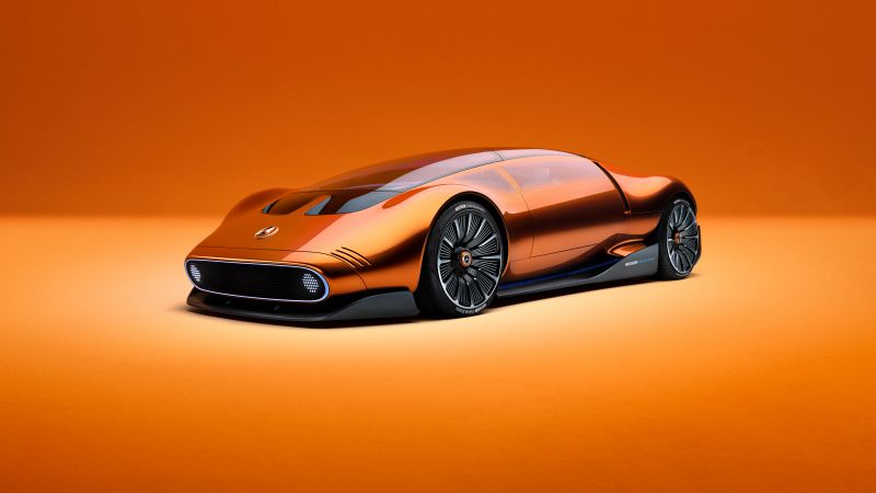 Mercedes-Benz Vision One-Eleven, Concept cars, Orange, Wallpaper