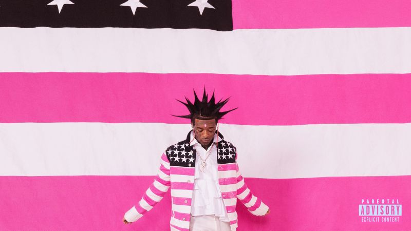 Pink Tape, Lil Uzi Vert, Hip hop, American flag, Wallpaper