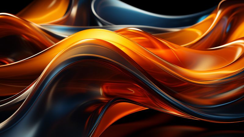 Glass, Abstract background, 8K, 5K, Waves, Wallpaper