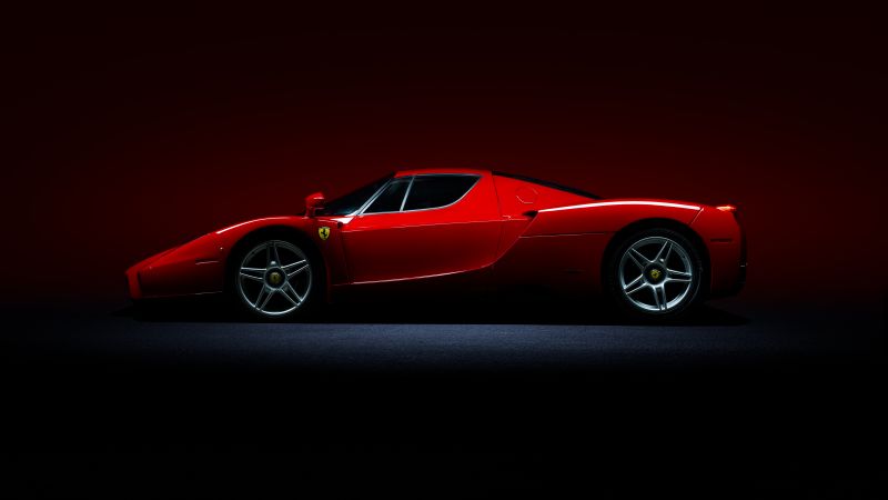 Ferrari Enzo, Sports car, Classic cars, 5K, Red cars, Wallpaper