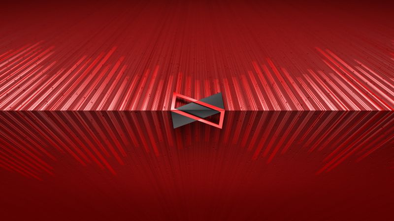 MKBHD, Red abstract, 3D background, 5K, Wallpaper