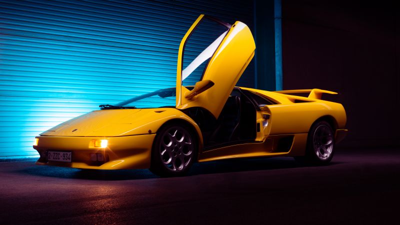 Lamborghini Diablo, Sports car, 5K, Wallpaper