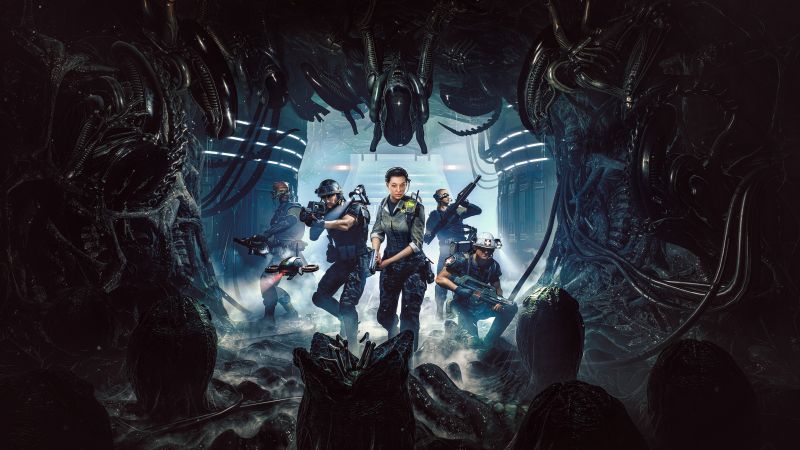 Aliens: Dark Descent, 2023 Games, PlayStation 5, PlayStation 4, Xbox One, Xbox Series X and Series S, PC Games, Wallpaper