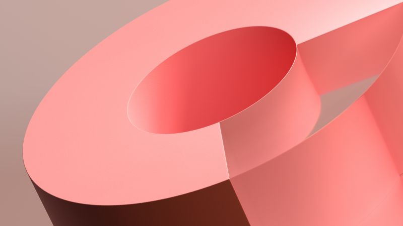 3D, Pastel pink, Geometric, Illustration, Pastel background, 3D Shapes, Wallpaper