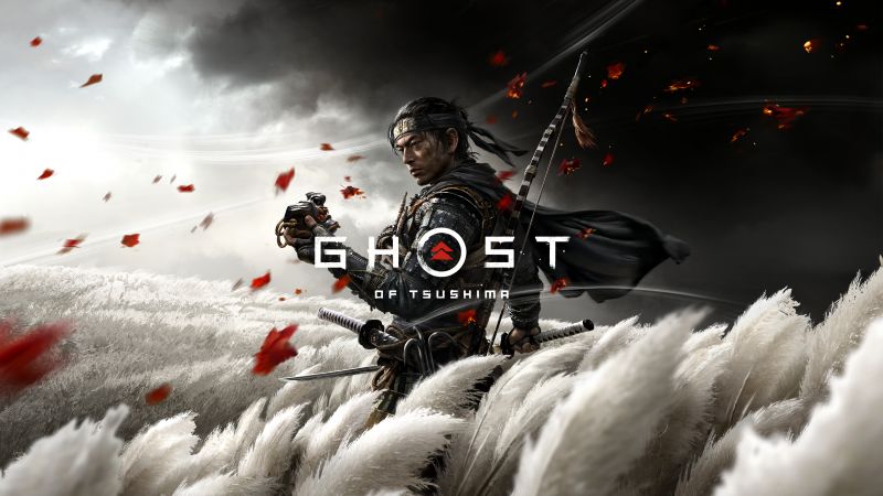 Ghost of Tsushima, Jin Sakai, Ghost, PlayStation 4, PlayStation 5, Wallpaper