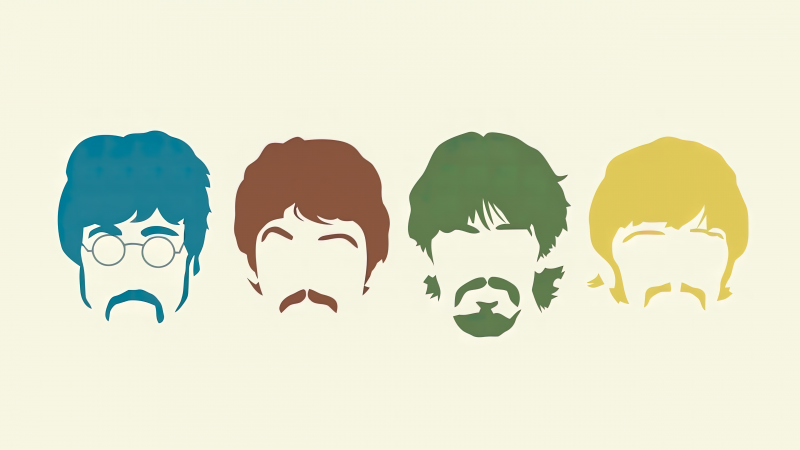 The Beatles, Minimalist, John Lennon, Paul McCartney, Ringo Starr, George Harrison, 5K, Wallpaper