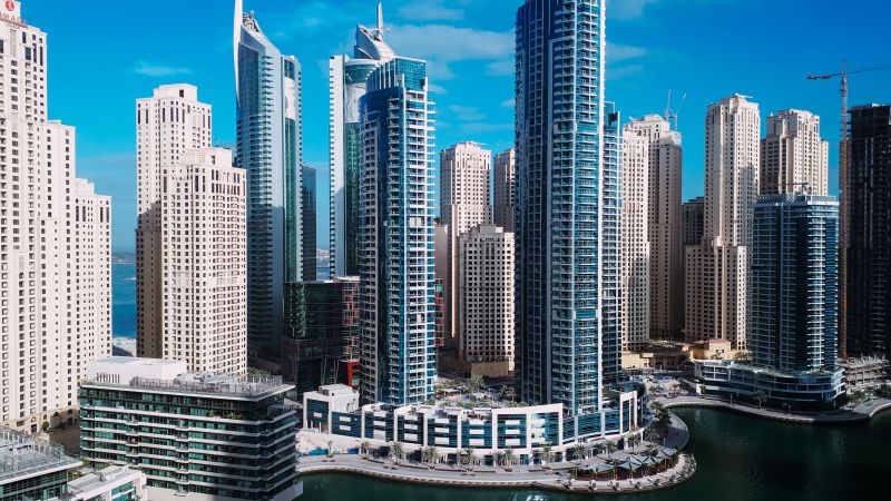 Dubai, Skyline, Cityscape, Skyscrapers, Metropolitan, Urban, Wallpaper